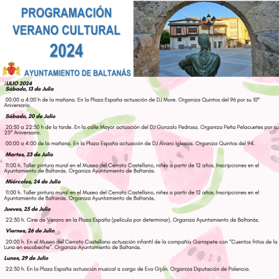 Programación Verano Cultural Baltanás