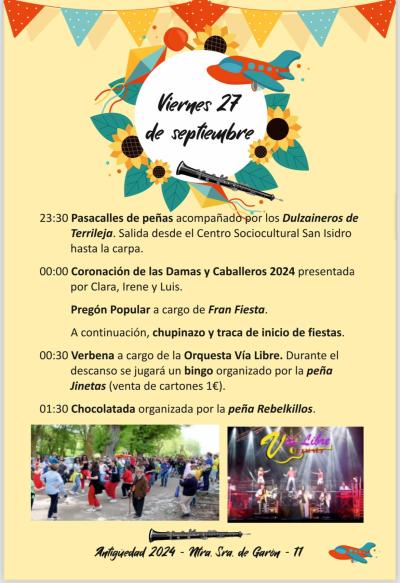 Fiestas de Ntra Sra de Garón en Antigüedad 28.09.24