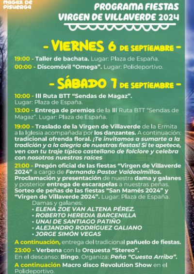 Fiestas Virgen de Villaverde 2024 Magaz de Pisuerga