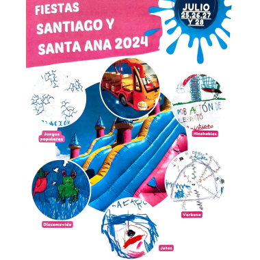 Cartel Fiesta Santiago y Santa Ana 2024 - Población de Cerrato