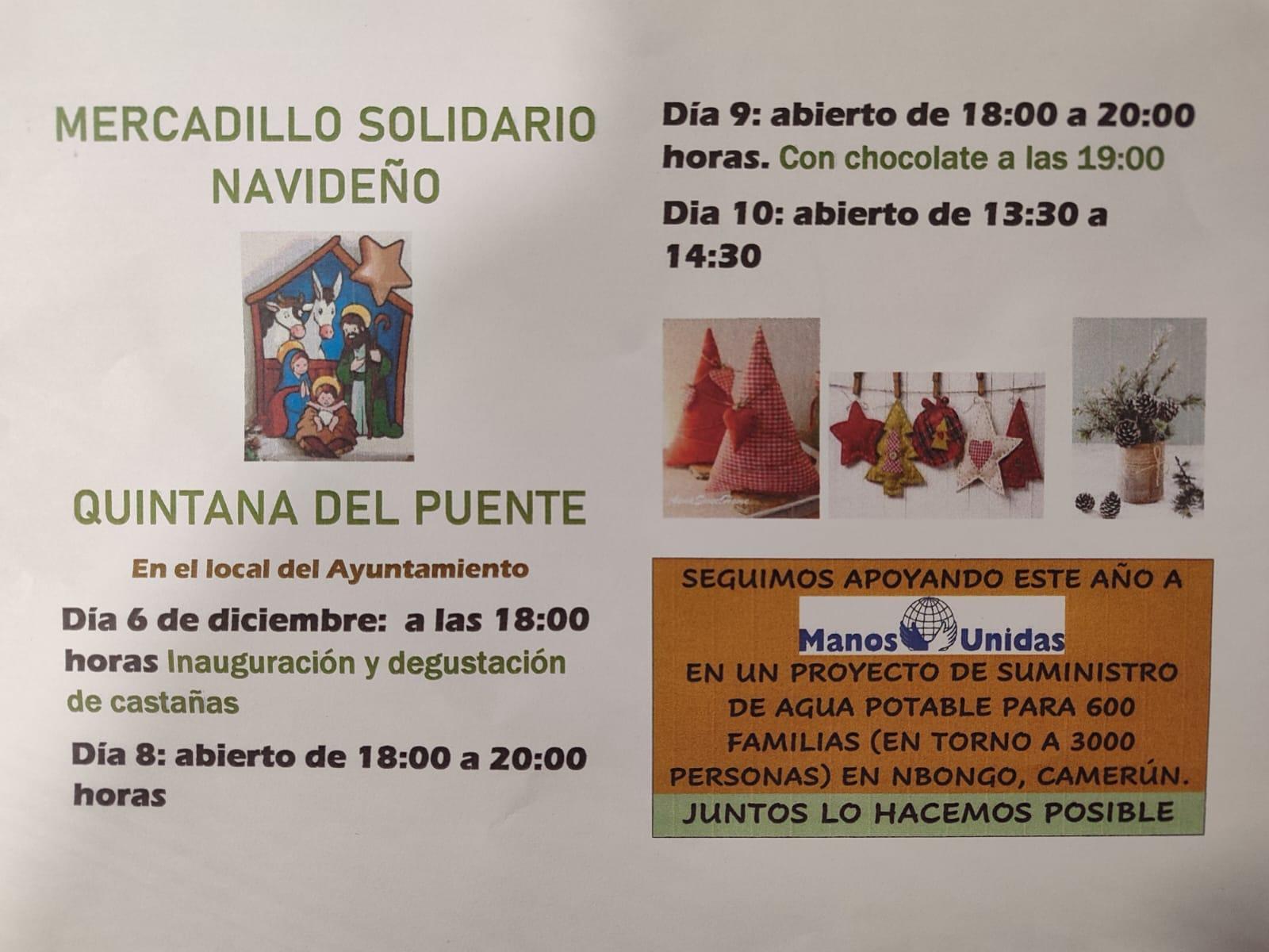 Mercadillo Solidario Navideño - Quintana del Puente0